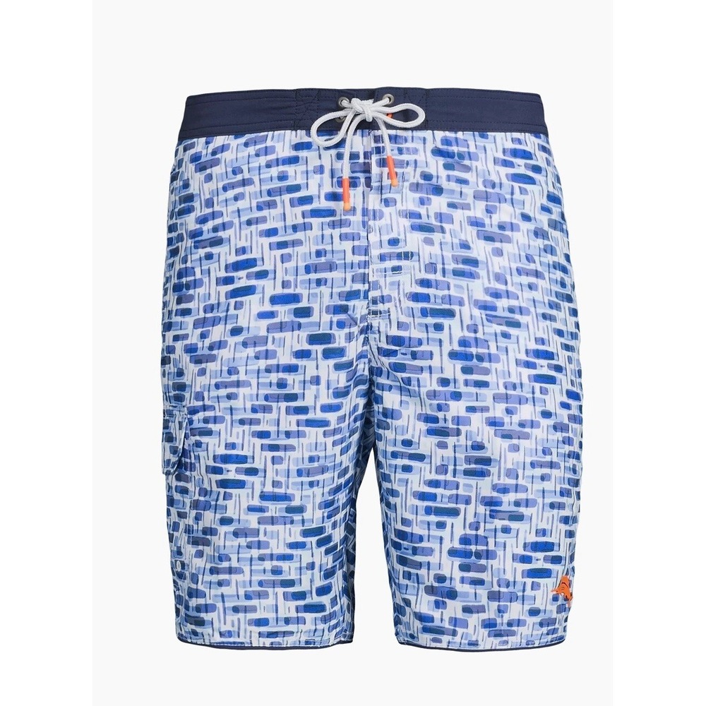 TOMMY BAHAMA Men's Baja Painted Geo‎ Swim Trunks. NWT Sz Small
